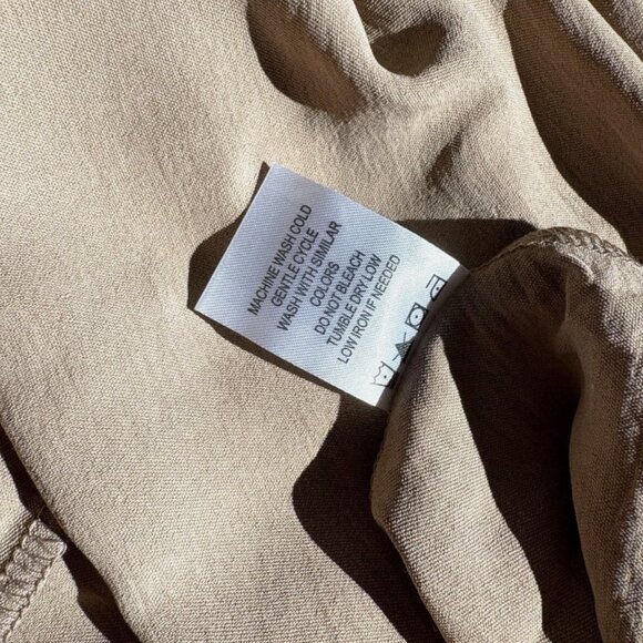 Nina Leonard Women’s Sleeveless Belted Dress Khaki 2X Pockets Plus Size - Picture 7 of 8